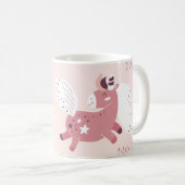 Mug Unicorns Rainbows : Pastel Magic Arrière - plan. (Devant droit)