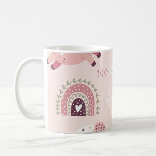 Mug Unicorns Rainbows : Pastel Magic Arrière - plan.