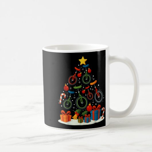 Mug Unicycling Unicycle Christmas Tree Xmas  (Droite)