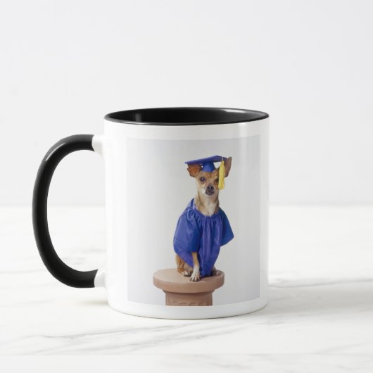 Mug Uniforme de port d'obtention du diplôme de chien (Gauche)