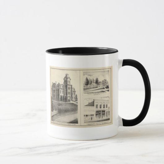 Mug Union High School, residence & Jackson County Bank (Droite)