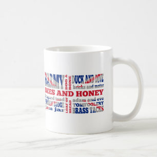 Mug Union Jack, argot rimé de cockney