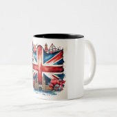Mug Union Jack avec des monuments britanniques emb (Devant droit)