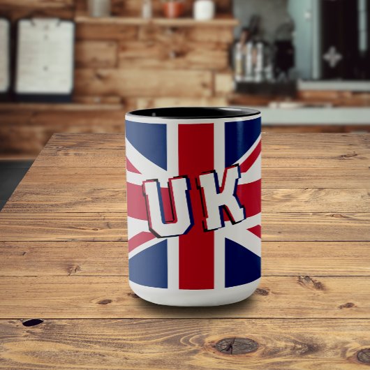 Mug Union Jack Big Text