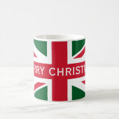 Mug Union Jack de Noël ~ Rouge, Vert et Blanc (Centre)