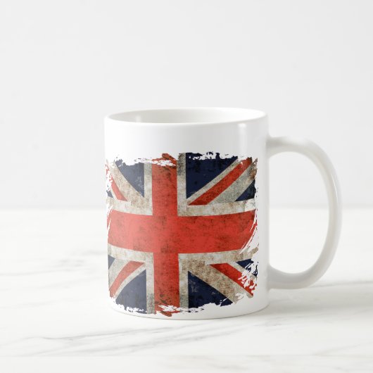 Mug Union Jack déchiqueté âgé (Droite)