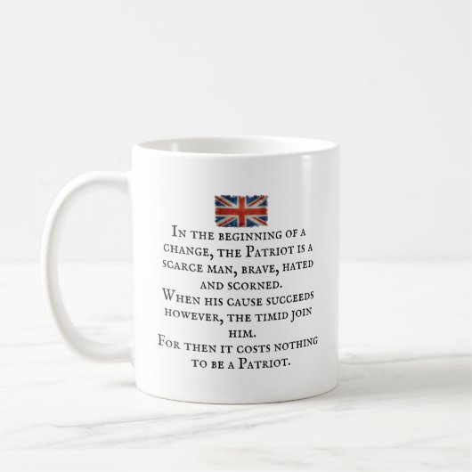 Mug - Union Jack Drapeau Avec Slogan Patriotique 1 (Gauche)