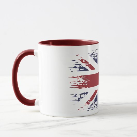 Mug Union Jack (drapeau britannique), style grunge (Gauche)