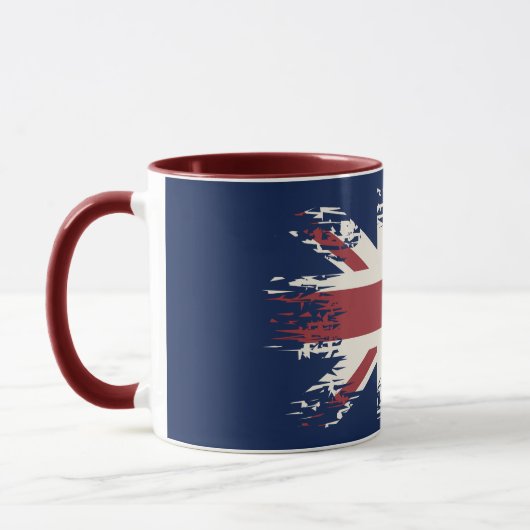 Mug Union Jack (drapeau britannique), style grunge (Gauche)
