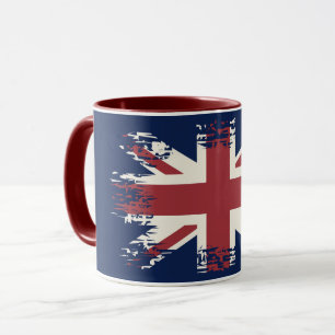 Mug Union Jack (drapeau britannique), style grunge