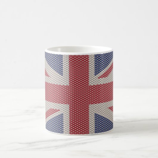 Mug Union Jack Flag Fishnet Pattern (Centre)