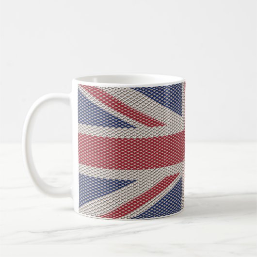 Mug Union Jack Flag Fishnet Pattern (Gauche)