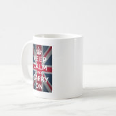Mug Union Jack gardent le calme et continuent (Devant gauche)