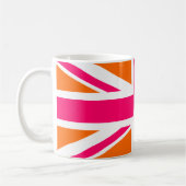 Mug Union Jack orange et rose (Gauche)