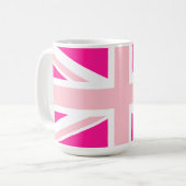 Mug Union Jack Rose Foncé (Devant gauche)