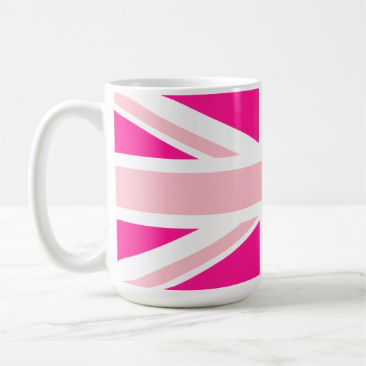 Mug Union Jack Rose Foncé (Gauche)