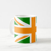 Mug Union Jack vert et orange (Devant gauche)
