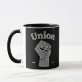 Mug Union Strong Worker Fist Minimal Design (Gauche)