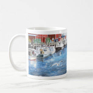 Mug Union Wharf Portland, Aquarelle du Maine