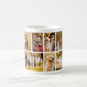Mug Unique 10 Photo Collage Simple Blanc (Centre)
