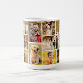 Mug Unique 12 photo Collage minimaliste simple (Centre)