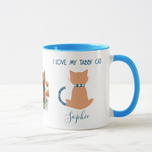 Mug Unique Amour Amusant Mon Tabby Chat (Droite)