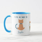 Mug Unique Amour Amusant Mon Tabby Chat (Gauche)