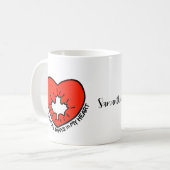 Mug Unique cadeau canadien Nom personnalisé Canada Coe (Devant gauche)