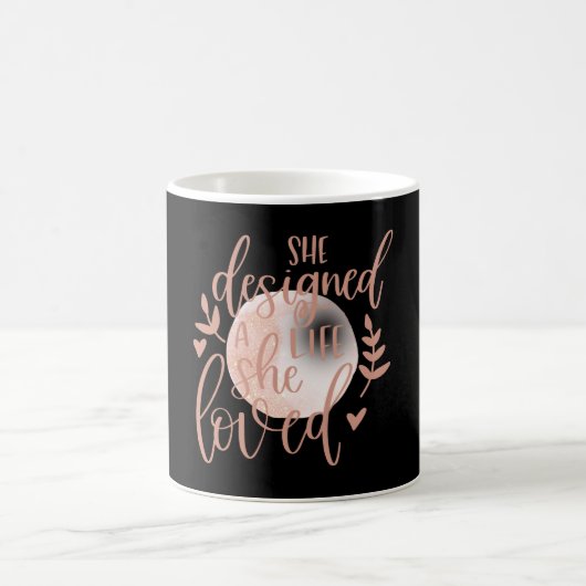 Mug Unique Elle A Conçu Une Vie Qu'Elle Aimait Lunar (Centre)