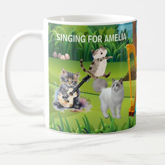 Mug Unique Fun Cats in the Chorus Personalized 