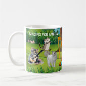 Mug Unique Fun Cats in the Chorus Personalized  (Gauche)