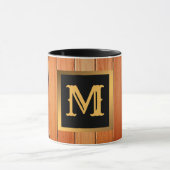 Mug Unique Gold Luxury Wood Monogrammé (Centre)