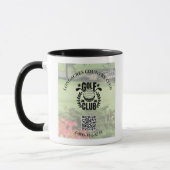 Mug Unique Golf Club League Photo Logo Code QR (Gauche)