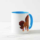 Mug Unique la licorne debout Fière (Devant droit)