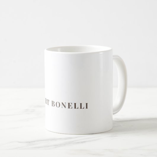 Mug Unique Modern Plain Your Name Minimalist (Devant droit)