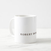 Mug Unique Modern Plain Your Name Minimalist (Devant gauche)