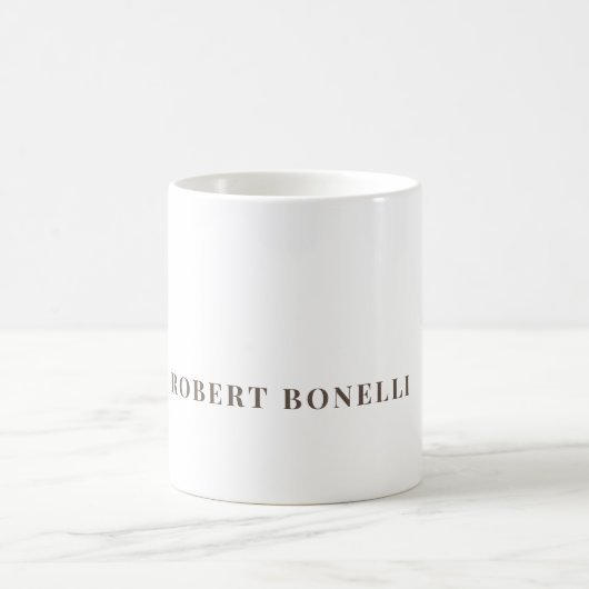 Mug Unique Modern Plain Your Name Minimalist (Centre)