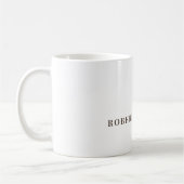 Mug Unique Modern Plain Your Name Minimalist (Gauche)