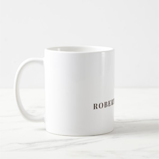 Mug Unique Modern Plain Your Name Minimalist (Gauche)