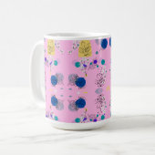 Mug Unique Moderne Fleurs de stract couleur rose (Devant gauche)