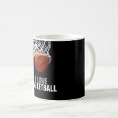Mug Unique Moderne I Love Basketball (Devant droit)
