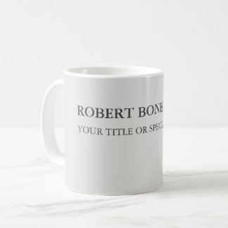Mug Unique moderne Platinum Gris élégant minimaliste