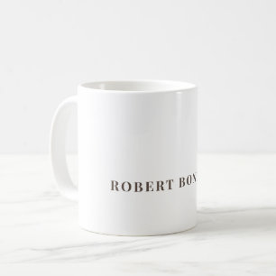 Mug Unique Moderne Simple Votre Nom Minimaliste
