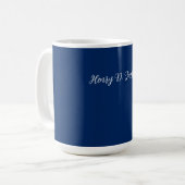 Mug Unique Navy Blue Classical Handwriting Plain (Devant gauche)