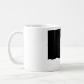 Mug Unique Noir & Blanc Pop Art Wolf Silhouette (Gauche)