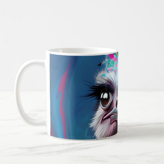 Mug Unique Ostrich design (Gauche)