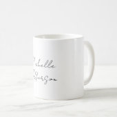 Mug Unique Stylish Moderne Calligraphie Plain (Devant droit)