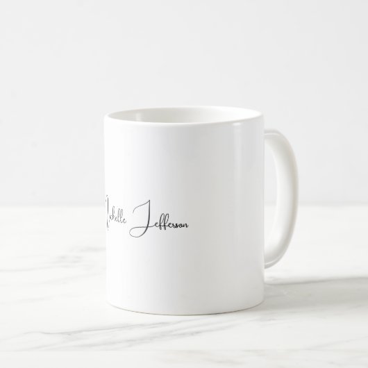 Mug Unique Stylish Moderne Calligraphie Plain (Devant droit)