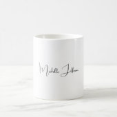 Mug Unique Stylish Moderne Calligraphie Plain (Centre)