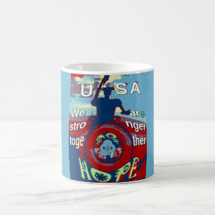 Mug Unis dans l'espoir : Plus forts ensemble - USA Art